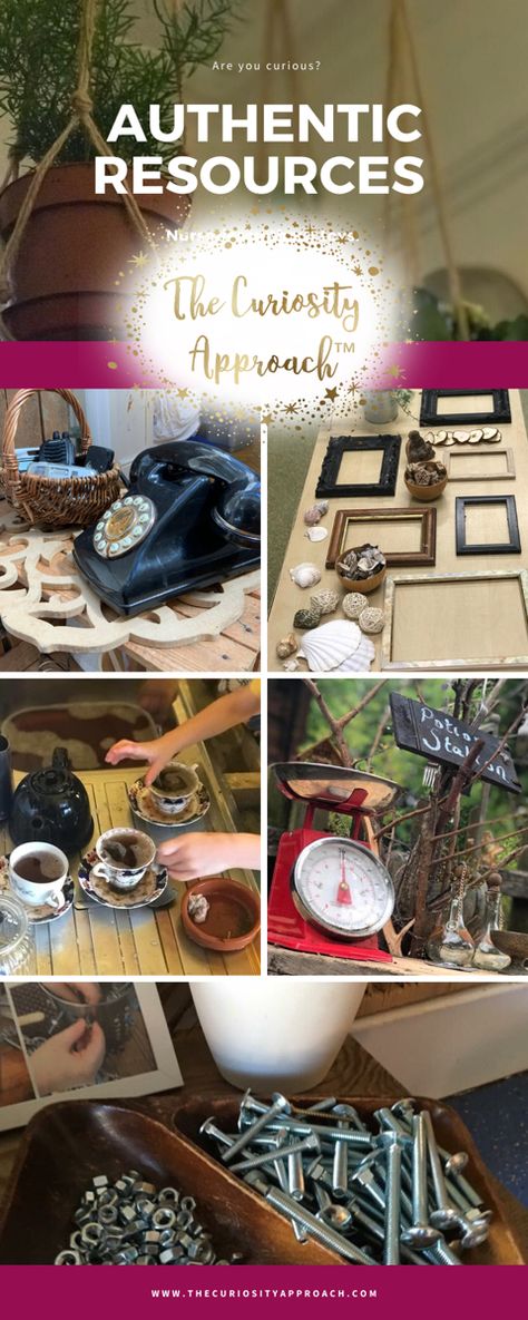 Looking to use authentic resources and to follow the Curiosity Approach #earlychildhoodeducation #earlyeducation #earlyyears #reggioemilia #reggioinspired #reggio #curiosityapproach #curiosity #environment Curiosity Approach Role Play, Reggio Emilia Home Corner, Curiosity Approach Eyfs Preschool Activities, Eyfs Curiosity Approach, The Curiosity Approach Preschool, Curiosity Cube Eyfs Ideas, Curiosity Approach Home Corner, The Curiosity Approach, Curiosity Approach Eyfs Baby Room