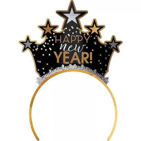 New Years Headband, Tet Decor, Tiara Black, Silvester Diy, New Year Headband, New Years Hat, Tiara Accessories, Headband Crown, Tiara Headband