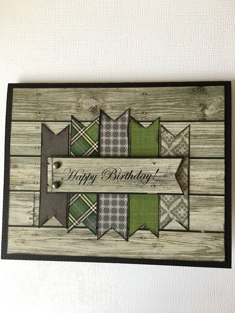 Birthday Card For Men Diy, Stampinup Birthday Cards For Men, Masculine Homemade Cards, Homemade Cards For Men Birthdays, Birthday Card For A Man, Masculine Cards Handmade Happy Birthday, Diy Masculine Birthday Cards, Guy Cards Handmade, Stampin Up Male Cards