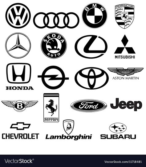 Logo Design Car, Spiderman Cards, Auto Logos, Cars Vector, Car Symbols, Lamborghini Logo, Shark Silhouette, Pikachu Drawing, Car Brands Logos