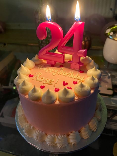 My 24th bday cake :) Cake 24th Bday, 24th Bday Cake, Birthday Cake For Women Unique, 24th Birthday Cake, Birthday Cake For Women, Cake For Women, Cute Birthday Cake, Happy Birthday To Me Quotes, Birthday Cakes For Women