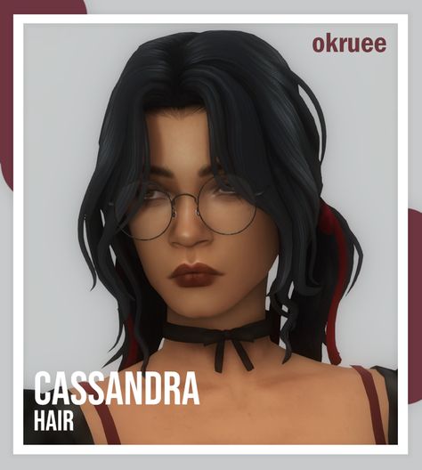 cassandra hair | okruee on Patreon Sims 4 Cc Hair Female Goth, Sims 4 Cc Pigtails Maxis Match, Sims Pigtails, Ts4 Goth Hair, Sims 4 Pigtails Maxis Match, Sims 4 Cc Hair With Highlights, Sims 4 Hair Pigtails, Sims 4 Bow Hair, Sims 4 Cc Pigtails