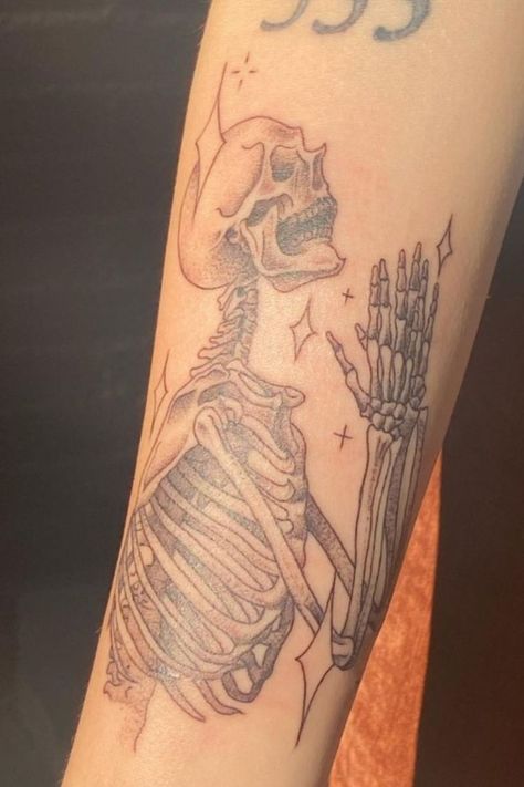 Bicep Tattoo Women, Inner Bicep Tattoo, Skeleton Tattoo, Skeleton Tattoos, Bicep Tattoo, Forearm Tattoo Women, Hand Tattoos For Guys, Arm Tattoos For Women, Chest Piece