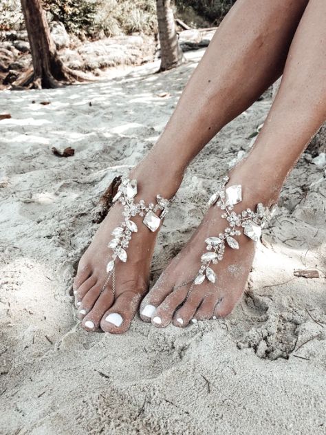 Crystal Barefoot Sandals, Boho Barefoot Sandals, Bridal Foot Jewelry, Barefoot Sandals Wedding, Rhinestone Anklet, Beach Wedding Sandals, Wedding Anklets, Beach Wedding Sandals Barefoot, Beach Foot Jewelry