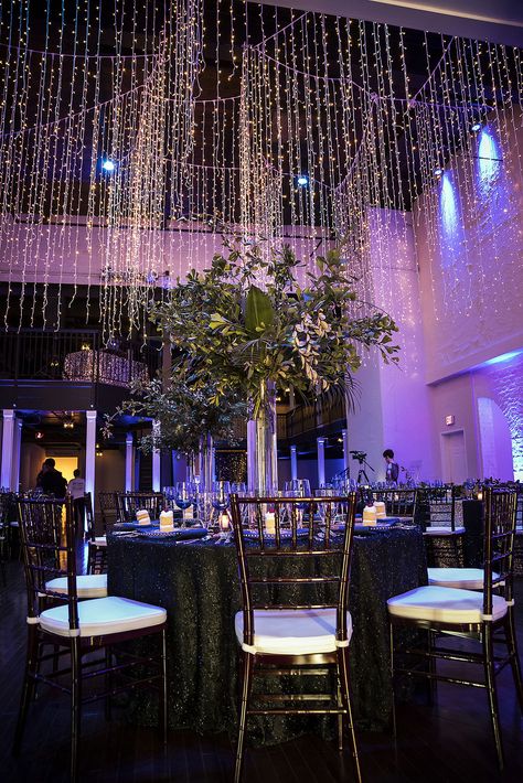 Prom Themes Starry Night, Under The Stars Theme, Prom Venues, Starry Night Prom, Prom Planning, Gala Decorations, Gala Themes, Starry Night Wedding, Prom Themes