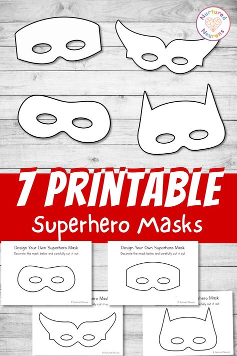 Superhero Lessons, Design Your Own Superhero, Superhero Preschool, Superhero Craft, Superhero Camp, Super Hero Activities, Superhero Vbs, Mask Templates, Super Hero Day