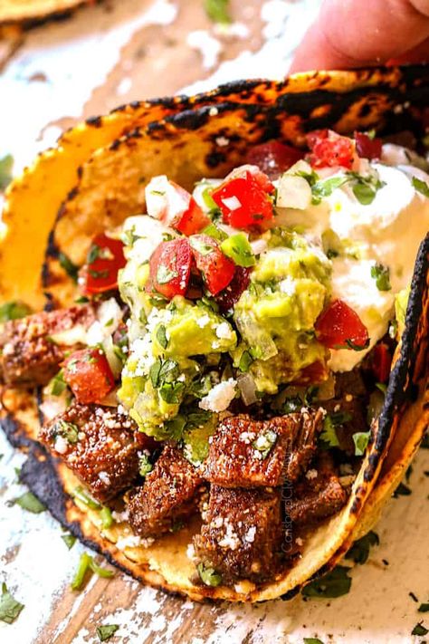 BEST EVER Carne Asada Recipe - Carlsbad Cravings Peper Steak, Asada Recipes, Carne Asada Street Tacos, Asada Street Tacos, Koreansk Mad, Alcoholic Popsicles, Street Taco Recipe, Mexikansk Mat, Carne Asada Recipes