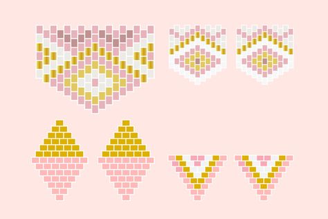 diagramme-parure miyuki Mode Origami, Miyuki Beads Pattern, Beaded Hat Bands, Art Perle, Bracelets Handmade Diy, Beading Crafts, Diy Jewelry Inspiration, Seed Beading, Brick Stitch Pattern