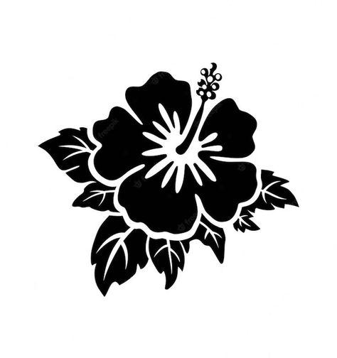 Tattoo Silhouette, Vector Tattoo, Flower Pattern Drawing, Henna Stencils, Polynesian Art, Floral Stencil, Diy Leaves, Silhouette Drawing, Flower Logo Design