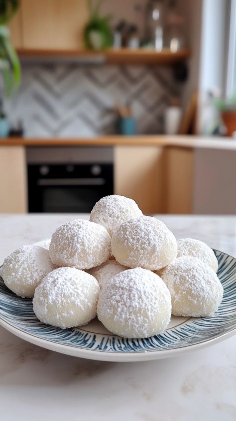 Sweetened Condensed Milk Snowball Cookies Condensed Milk Snowball Cookies, Sweetened Condensed Milk Snowball Cookie, Recipes Using Half A Can Of Sweetened Condensed Milk, Condensed Milk Snow Cookies, Easy Condensed Milk Desserts, Condensed Milk Snowballs, Recipes With Sweetened Condensed Milk, Sweetened Condensed Milk Cookies, Sweetened Condensed Milk Desserts