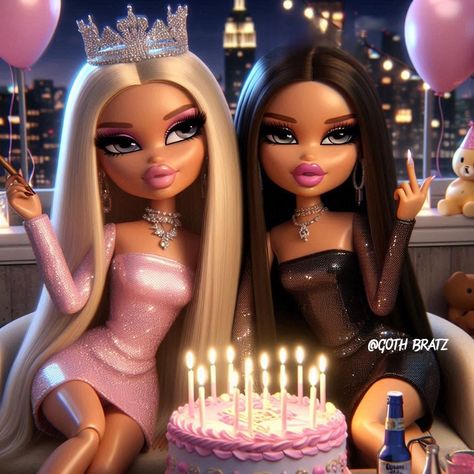 It’s my friends birthday @daisybanksbratz go say happy birthday!!!! 💕 Bratz Birthday Party, Bratz Birthday, Bratz Party, Bratz Art, Eccentric Art, 33rd Birthday, Barbie Room, Bratz Girls, Abstract Wallpaper Backgrounds