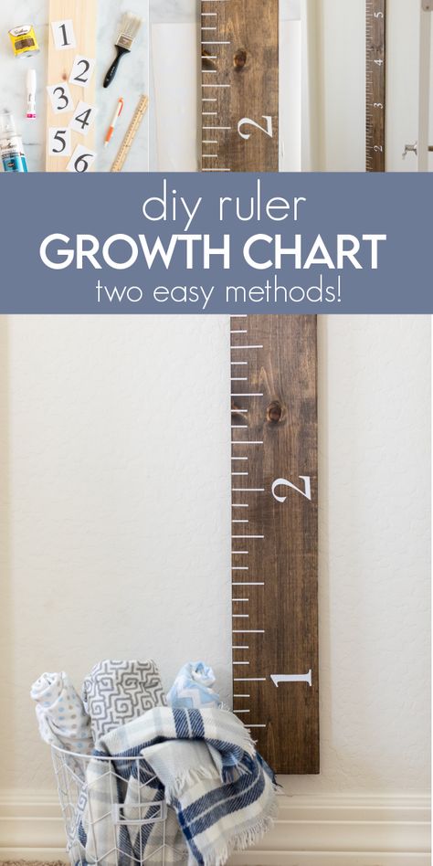 Height Chart Diy, Growth Chart Ruler Diy, Growth Charts Diy, Wooden Ruler Growth Chart, Kid Height Ruler, Ruler Growth Chart, Wall Ruler, Growth Ruler, Growth Chart Wood