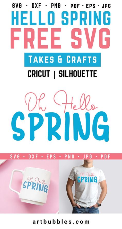 Spring SVG design is now available for free. This design is perfect for printing on a variety of items like t-shirts, mugs, cards, decals, or anything else you can imagine! This spring SVG File is a freebie for crafters to make for the Easter season using Cricut, silhouette, etc. Files: SVG, DXF, PNG, EPS, JPG & PDF. #svg #springsvg #springfreesvg #springsign#freesvg #springsigns #springcricut #springfreesvg #springtshirtsvg #springmugsvg Spring Svg, Using Cricut, Home Making, Spring T Shirts, Easter Season, Spring Sign, Easter Svg, Spring Is Here, Svg Free