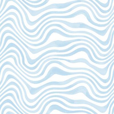 Watercolor Waves, Watercolor Wave, Preppy Wallpaper, Beach Wallpaper, Peel Stick Wallpaper, Summer Wallpaper, Blue Waves, White Wallpaper, Wave Pattern