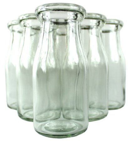 Amazon.com - Half-Pint Milk Bottle, set of 6 Glass Milk Jug, Old Milk Bottles, Vintage Milk Bottles, Milk Jar, Glass Milk Bottles, Coffee Images, Half Pint, Soda Bottles, Milk Bottle