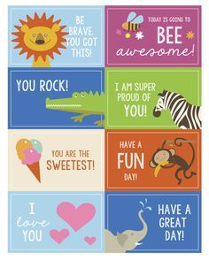 Lunch Box Ideas and FREE Lunchbox Notes on { lilluna.com } Lunch Jokes, Lunchbox Printables, School Lunch Notes, Kids Lunch Box Notes, Lunchbox Notes For Kids, Kindergarten Lunch, Printable Lunch Box Notes, Lunchbox Jokes, Lunchbox Notes