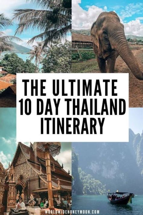 Thailand Travel Itinerary, 10 Days In Thailand, Honeymoon Itinerary, Thailand Travel Destinations, Thailand Honeymoon, Thailand Itinerary, Thailand Vacation, Thailand Adventure, Thailand Travel Tips