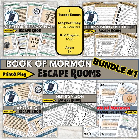 Book Of Mormon Study, Captivating Book, Mystery Word, Code Secret, Brass Plates, Miss X, Youth Activities, Family Fun Night, Study Sessions