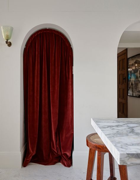 A Textural + Charming Historic Home, Overlooking Sydney Harbour! Laundry Room Curtains, Tamsin Johnson, Hanging Drying Rack, Tiny Laundry Rooms, Eclectic Furniture, Small Laundry Rooms, Small Laundry Room, Small Laundry, Amber Interiors