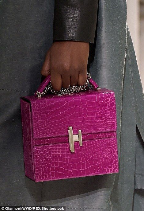 A hot pink crocodile Cinetic box bag is the latest addition to the brand's legendary acces... Box Bags, Best Designer Bags, Hermes Handbags, Crocodile Leather, 2019 Fashion, Bag Trends, Spring Summer 2017, Box Bag, Chanel Boy Bag