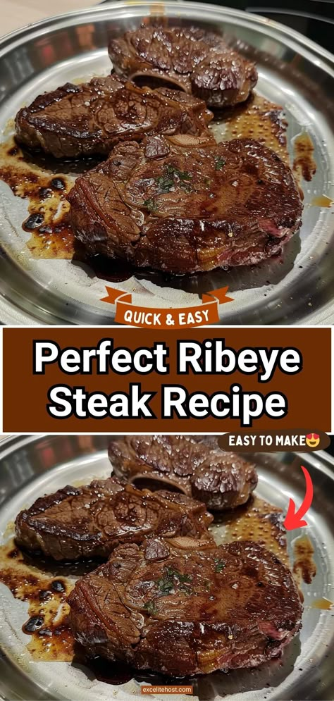 Ingredients: 2 ribeye steaks (about 1 inch thick) 2 tablespoons olive oil Salt and black pepper to taste 3 cloves garlic, minced 2 tablespoons unsalted Air Fryer Steak Recipes Ribeye, Thick Ribeye Steak How To Cook, Easy Ribeye Steak Recipes, Air Fryer Ribeye Steak Medium Rare, Air Fryer Ribeye Steak Medium, Ribeye Steak Recipes Oven, Best Ribeye Steak Marinade, Fried Ribeye Steak, Ribeye Steak Marinade