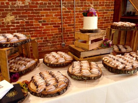 Cannoli Wedding Display, Cannoli Wedding, Wedding Recovery, Indoor Wedding Receptions, Door Paint, Front Door Paint Colors, Buttercream Wedding Cake, Wedding Display, Painted Front Doors