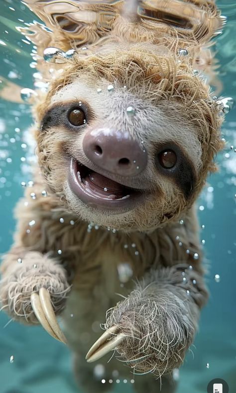 Cute Sloth Pictures, Smiling Animals, Baby Sloth, Animals Friendship, Animal Antics, Cute Sloth, Silly Animals, Cute Wild Animals, Cute Animal Videos