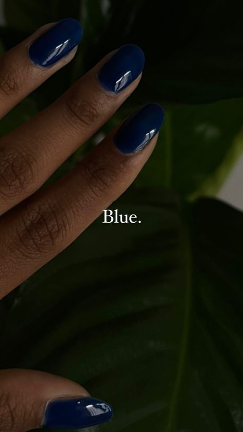 Nails aesthetic Navy Nails Aesthetic, Dark Blue Gel Nails Ideas, Blue Dark Nails, Blue Gel Nails, Dark Blue Nails, Navy Nails, Nails Aesthetic, Ig Stories, Black Hand