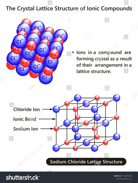 The Crystal Lattice Structure of Ionic Compounds infographic diagram with example of sodium chloride substance for chemistry science education #Ad , #Affiliate, #Ionic#Compounds#infographic#Crystal Science Dictionary, Ionic Compounds, Infographic Diagram, Ionic Compound, Ionic Bonding, Lattice Structure, Crystal Lattice, Chemistry Notes, Flyer Ideas