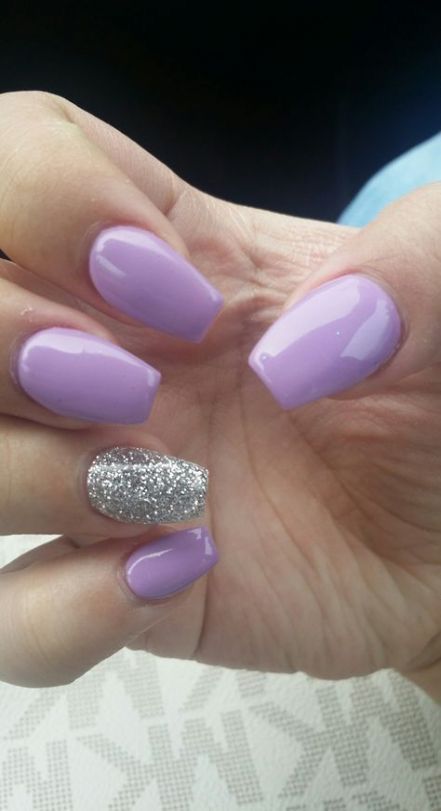 Light Purple Nails, Black Gel Nails, Ring Finger Nails, Lilac Nails, Purple Acrylic Nails, Wedding Nails Glitter, Purple Nail Designs, Lavender Nails, Thanksgiving Nails