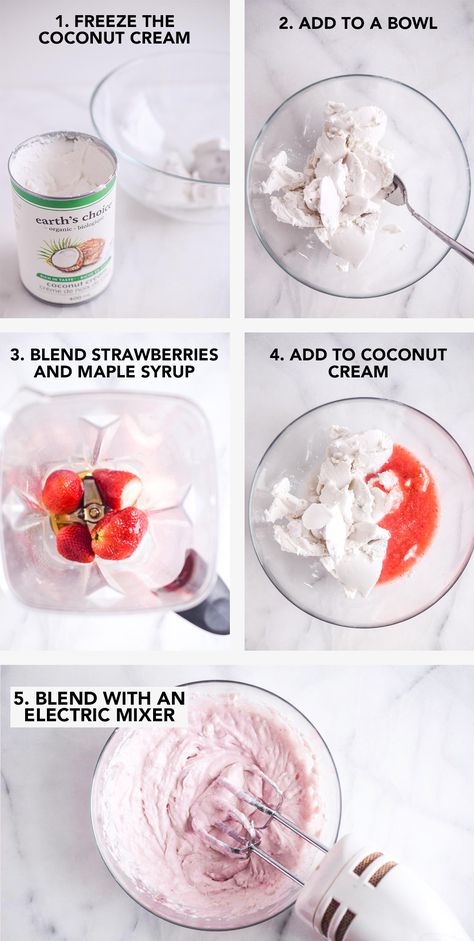 Coconut Cream Parfait, Healthy Strawberries And Cream, Dairy Free Yogurt Parfait, Dairy Free Strawberry Dessert, Dairy Free Parfait, Healthy Strawberry Dessert, Healthy Parfait Recipes, Healthy Parfait, Strawberry Soup