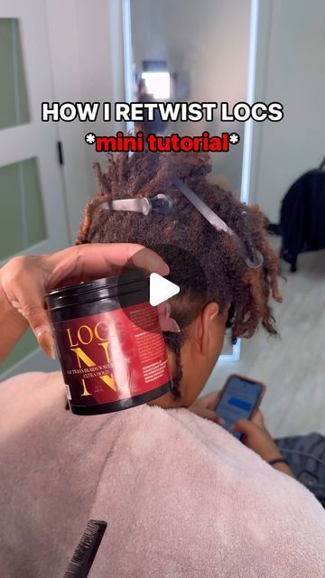 Retwisting Locs Products, Best Loc Gel For Retwist, Products For Retwisting Locs, Diy Loc Retwist, Loc Retwist Products, Loc Retwist Tutorial, How To Retwist Locs, How To Retwist Your Own Locs, Coloring Locs