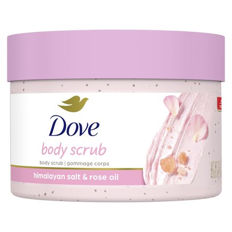 Dove Body Scrub, Dove Beauty Bar, Dove Beauty, Dove Body Wash, Exfoliating Body Scrub, Rose Oil, Body Exfoliator, Himalayan Salt, Moisturizing Cream