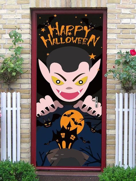 Halloween Vampire Bats Printed Door Art Stickers - Halloween Door Decorations Classroom, Halloween Art Lessons, Diy Halloween Door Decorations, Halloween Classroom Door, Moldes Halloween, Vampire Bats, Halloween Classroom, Door Art, Adornos Halloween