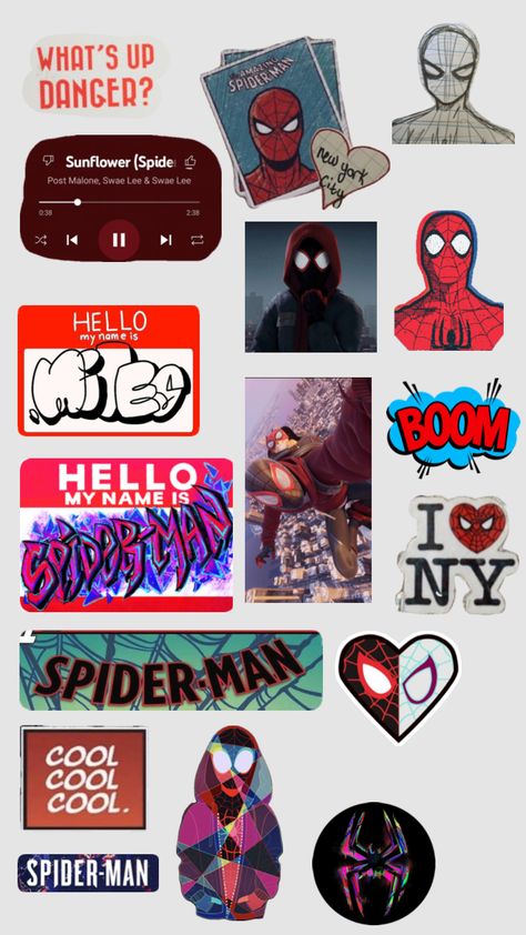 Phone Case Ideas Spiderman, Spiderman Stickers Free Printable, Spider Man Frame, Spider Man Stickers Printable, Spiderman Stickers Aesthetic, Spiderman Stickers Printable, Miles Morales Stickers, Spider Man Stickers, Phone Case Stickers Aesthetic