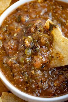 Chipotle Buffet, Green Chile Salsa Recipe, Chipotle Recipe, Green Chili Salsa, Chipotle Copycat, Chipotle Recipes, Copycat Chipotle, Mexican Salsa Recipes, Mexikansk Mat