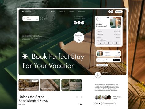 Hotel Website Design, Travel Website Design, Mẫu Power Point, Unique Web Design, Desain Ui, Booking Website, Platform Design, 광고 디자인, Ui Design Website