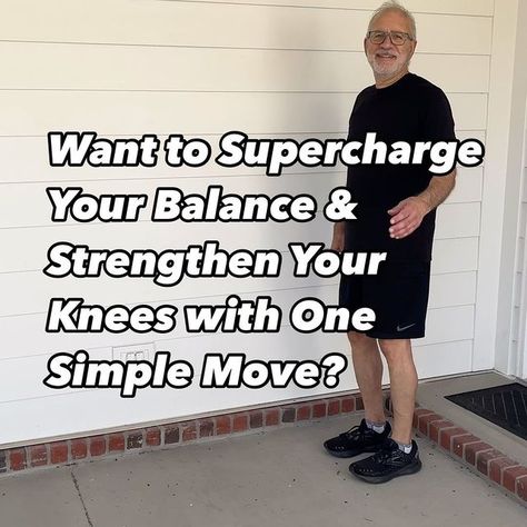 Mitch | 71 y/o Senior Fitness Trainer | Quick 120-Second Knee Strengthening Workout for Older Adults! Here are 3 simple exercises to help strengthen your knees. These can be... | Instagram Everyday Stretches For Flexibility, Balance Exercises Stability, Improve Balance Exercises, Knee Replacement Exercises, Exercise For Seniors, Cognitive Exercises, Standing Exercises, Repeat Daily, Knee Strengthening