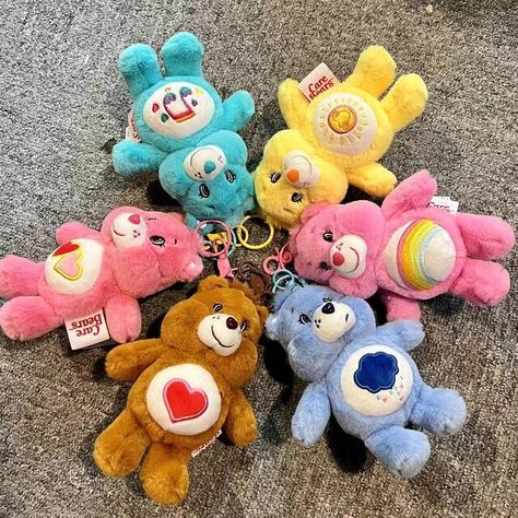 Kawaii Carebear Rainbow Bear Cartoon Plush Soft Stuffed Doll Keychain Girls Y2K High Quality Halloween Gift Gift for Children - AliExpress Care Bears Vintage, Girls Y2k, Care Bear Birthday, Teddy Grahams, Care Bears Plush, Cute Squishies, Bear Cute, Doll Keychain, Doll Pendant