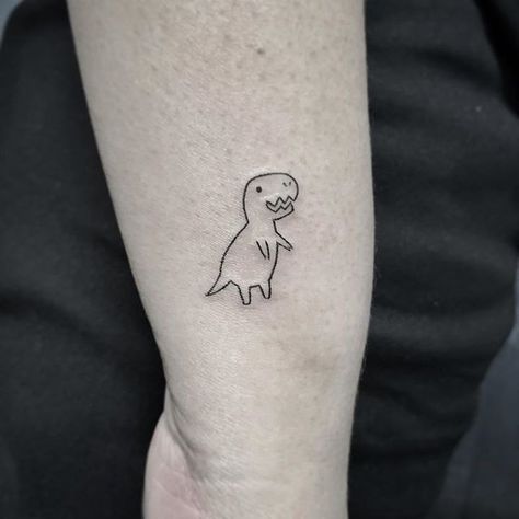 Tiny Trex Tattoo, Tiny T-rex Tattoo, Rex Tattoo, T Rex Tattoo, Dinosaur Tattoo, Matching Friend Tattoos, Dinosaur Tattoos, Mommy Tattoos, Cute Little Tattoos