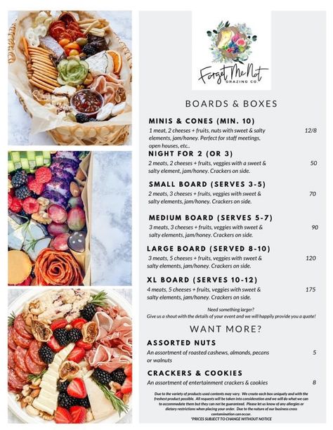 Charcuterie Box Pricing, Charcuterie Board Measurements, Charcuterie Board Rules, Charcuterie Business Prices, Charcuterie Menu Design, Charcuterie Portions Per Person, Charcuterie Pairing Guide, Charcuterie Board Price List, Pricing Charcuterie Boards