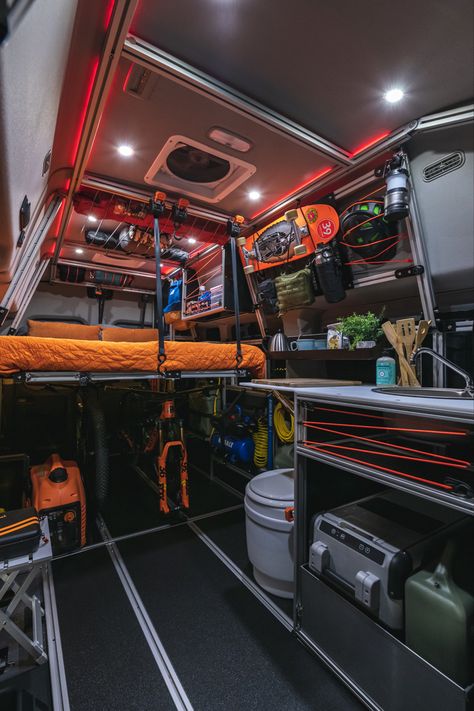 Adventure Van Interior, Van Camping Ideas, Ford Transit Campervan, Blue Springs Missouri, Camper Van Conversions, Ford Transit Camper, Cozy Interiors, Transit Camper, Adventure Van