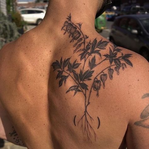 Present Tattoo, Men Tattoo Ideas, Earthy Tattoos, Artsy Tattoos, Torso Tattoos, Men Tattoo, Tattoo Inspiration Men, Vine Tattoos, Back Tattoos For Guys