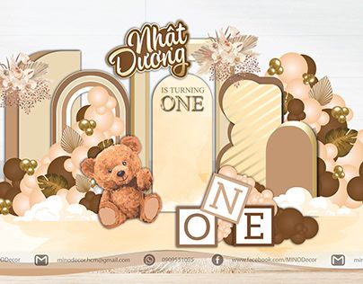 Backdrop Birthday 1st Design Teddy Bear Theme 3 Arch Backdrop, Teddy Bear Birthday Theme, Backdrop Frames, Chiara Backdrop, Rapunzel Birthday Party, Deco Ballon, Arched Wall, Teddy Bear Theme, Teddy Bear Birthday