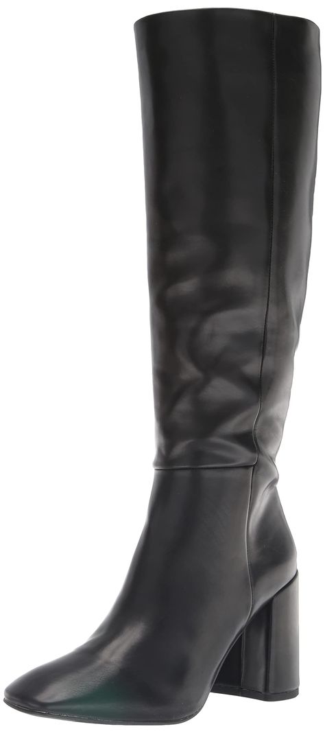 High Boot Outfits Winter, Talk Black Boots Outfit, Black Boots Aesthetic, Dress And Knee High Boots, Black Dress And Boots, High Boots Outfit Winter, Long Boots For Women, Long Leather Boots, Black Paris