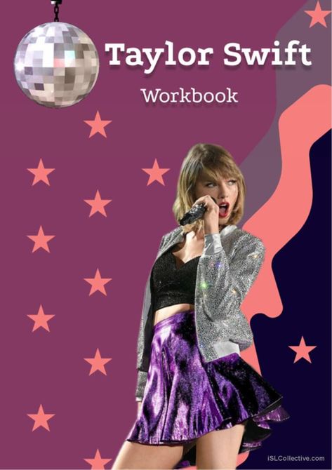 This workbook is designed for English language learners who are also fans of Taylor Swift's music. It focuses on one of her most popular songs, and her biography and provides a range of activities to help students develop their language skills. Taylor Swift Reading, Teaching Esl, Taylor Swift Music, Popular Songs, English Language Learners, Esl Teaching, Language Learners, Language Skills, Writing Activities