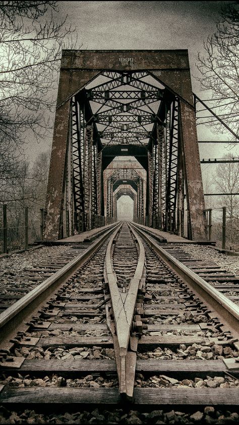 Railroad Track Pictures, Cleansing Spells, Hex Removal, Train Tracks Photography, Old Bridges, Track Pictures, Rail Train, Railroad Bridge, Abandoned Train