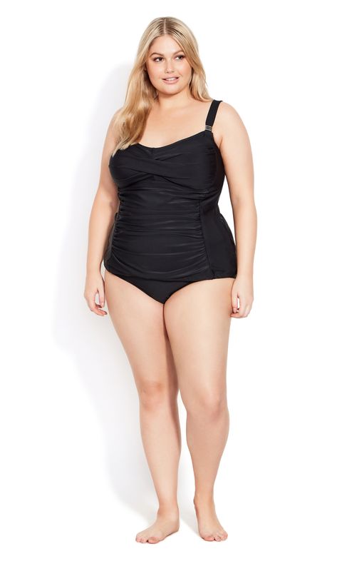 Twist Tankini Top - black Plus Size Tankini, Printed Tankini, Plus Size Swim, Swimwear Tankini, Swim Brief, Swim Skirt, Looks Chic, Tankini Top, Super Sweet