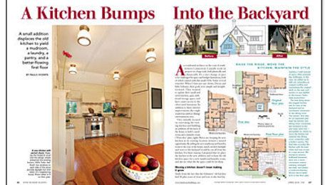 A Kitchen Bumps Into the Backyard - Fine Homebuilding Kitchen Bumpout, Kitchen Addition, Old Kitchen, A Kitchen, Home Renovation, Bump, Pantry, The Old, Building A House