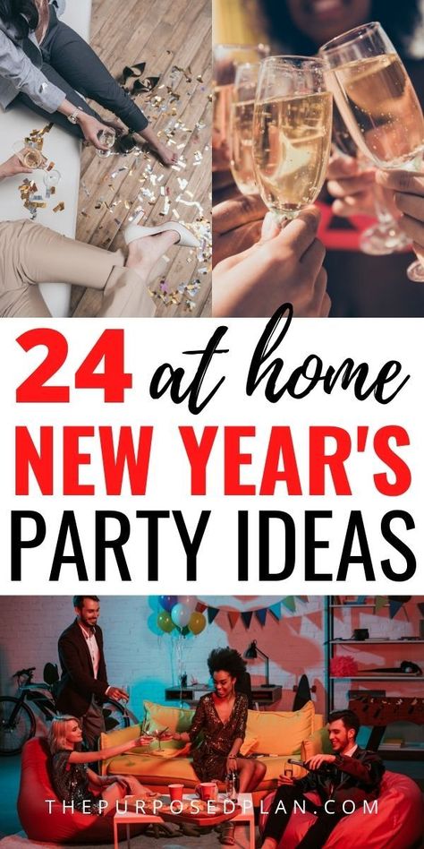 The best stay at home New Year's Eve party ideas for a party that your friends and family will never forget. New Year's Eve party essentials. New Years Eve Party Activities Adults, New Years Eve Activities Adults, New Years Eve Party Games For Adults, Themed New Years Eve Party Ideas, New Years Party Themes, New Year's Eve Party Themes, New Years Eve Party Ideas Decorations, Family New Years Eve, New Year's Eve Activities